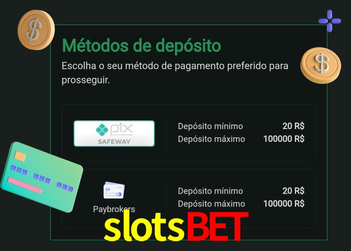 O cassino slotsbet oferece uma grande variedade de métodos de pagamento